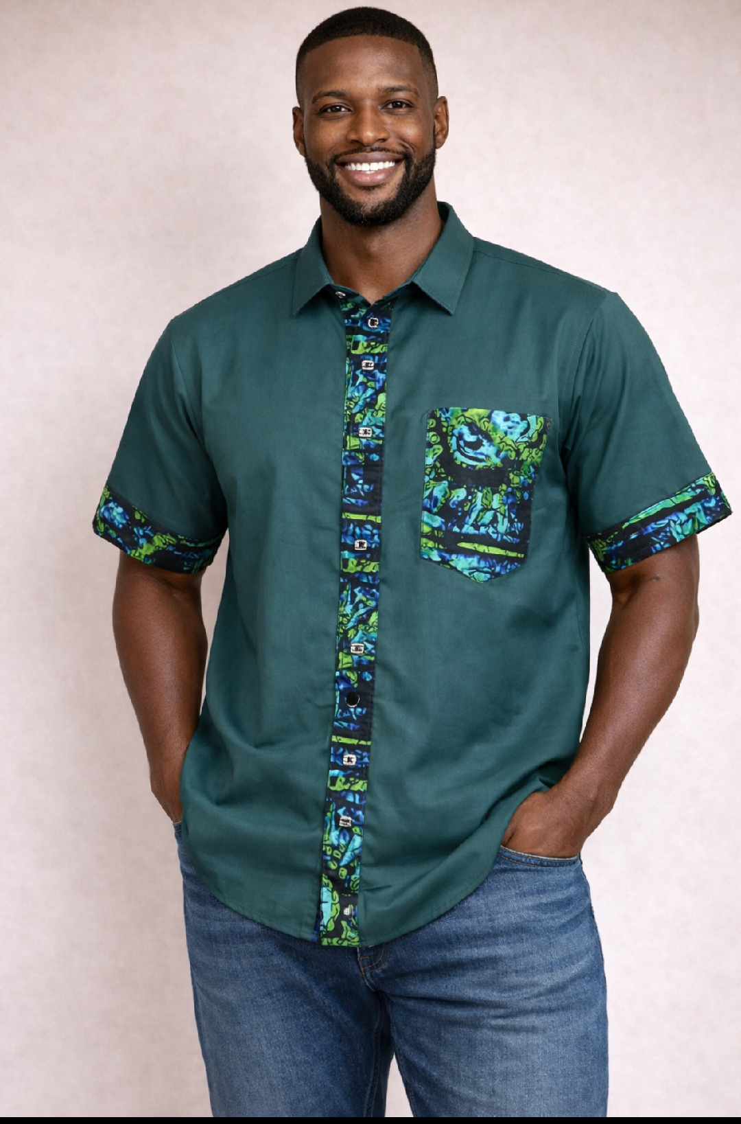 Verdant Heritage Button-Up - Image 2